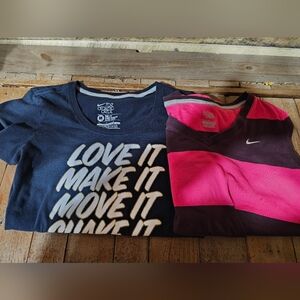 Lot of 2‎ Nike athletic department women's shirts size medium